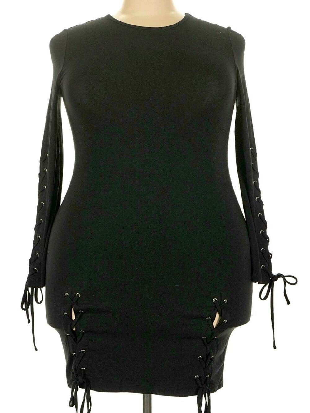 Killstar Rory Bodycon Dress Lace Up Black XXL 2XL 2X NWT